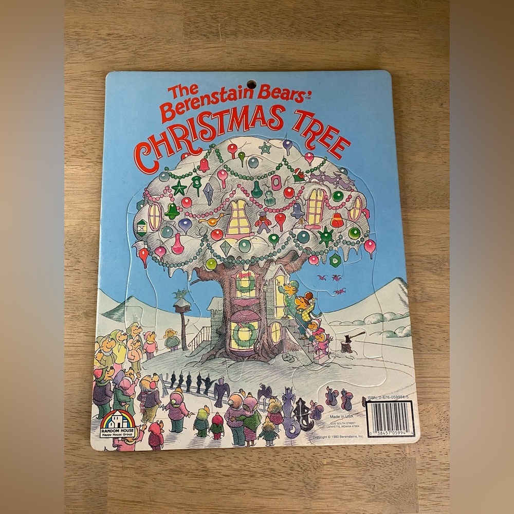 Vinyage Berenstain Bears Christmas Tree‎ puzzle 24 pieces 1980 Random House